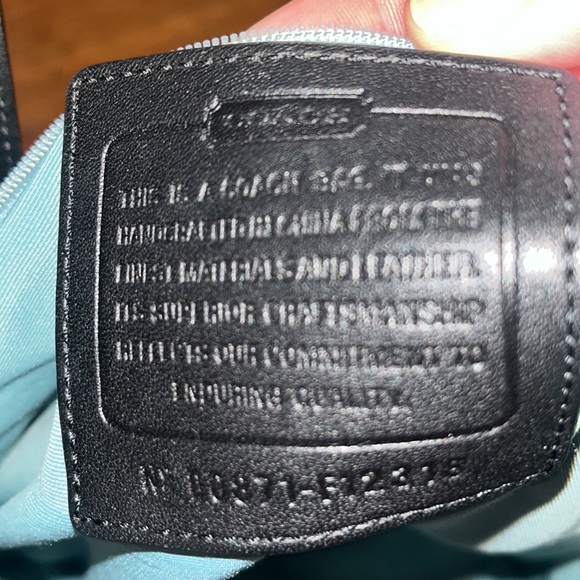 Coach Patchwork Canvas Tote with patent leather handles tag also silver hardware - Picture 7 of 7